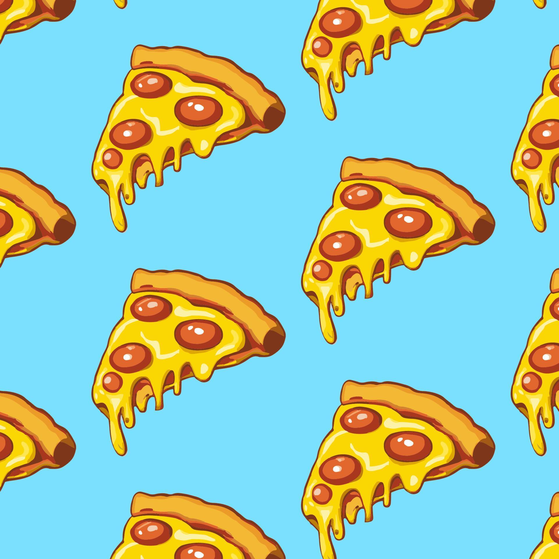 Vector seamless pizza pattern. 19900839 Vector Art at Vecteezy