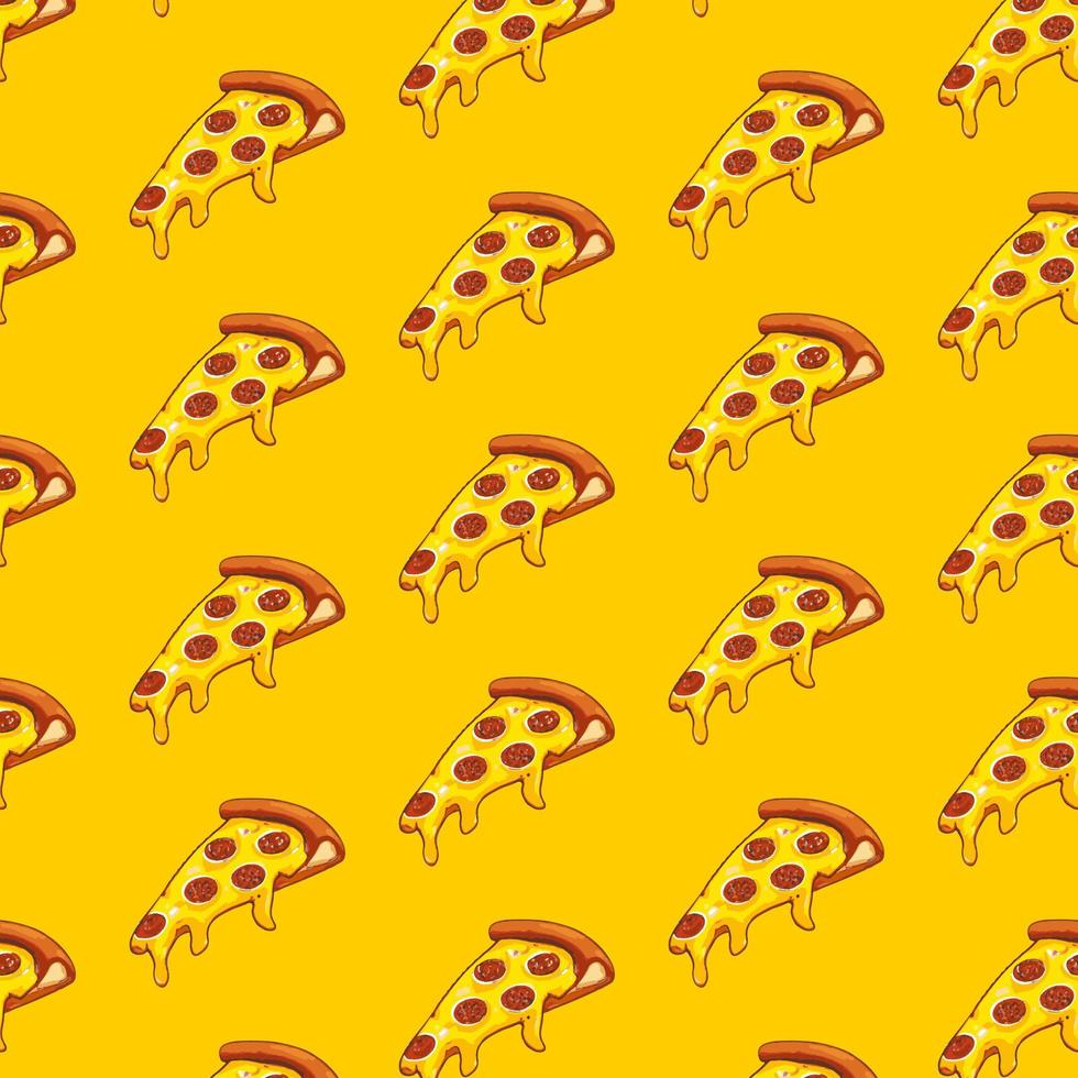 vector sin costura Pizza modelo.