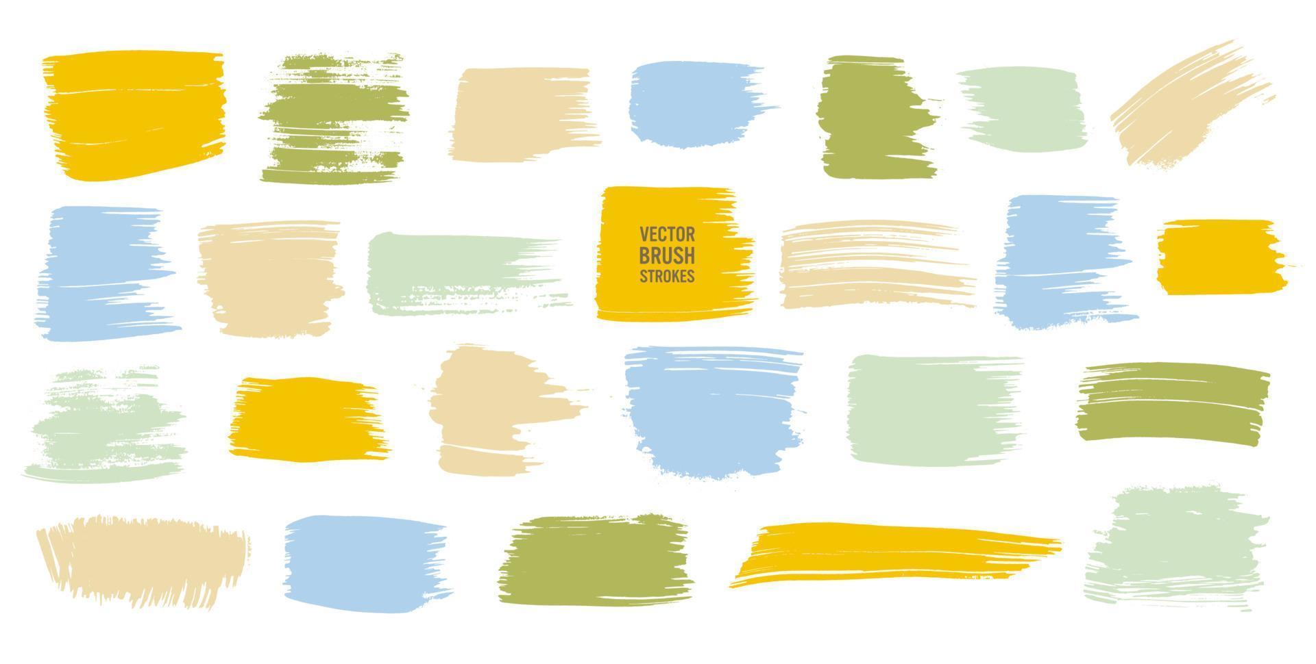 Watercolor vector colorful brushstroke frames