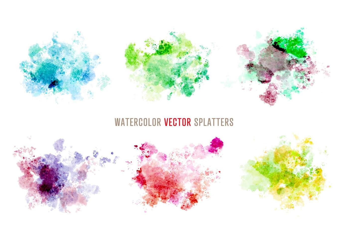 watercolor vector splatters