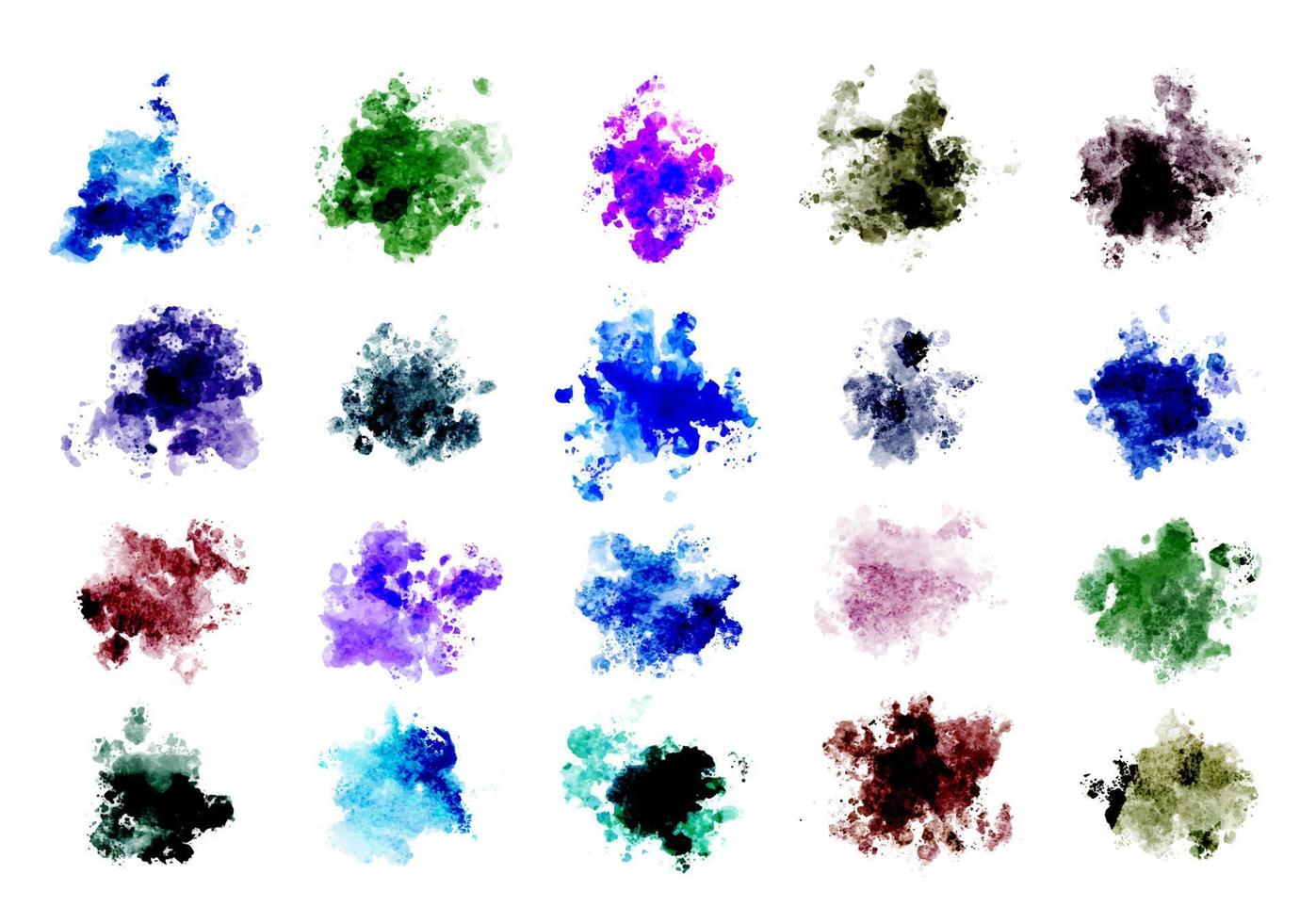 watercolor vector stains
