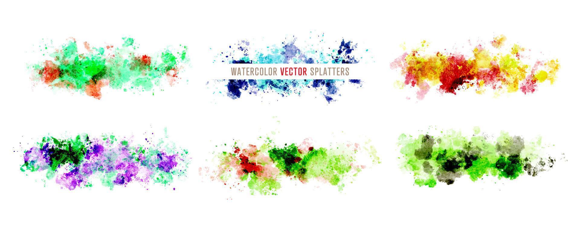 watercolor vector splatters