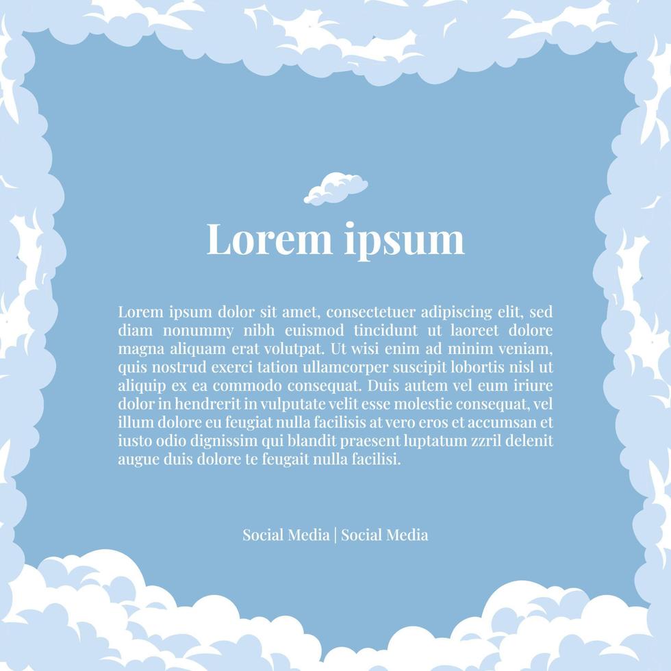Cherry Blossom frame illustration social media template, social media post, social media banner vector