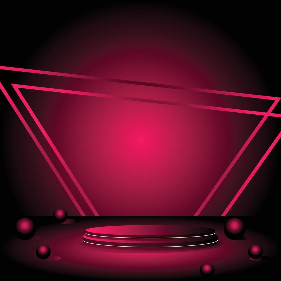 luxury red podium background for product presentation vector
