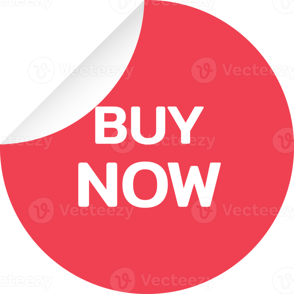 Buy now sticker, and badge with offer and discount. png