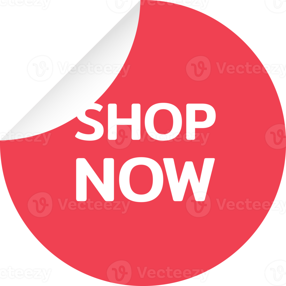 Shop now sticker, and badge with offer and discount. png