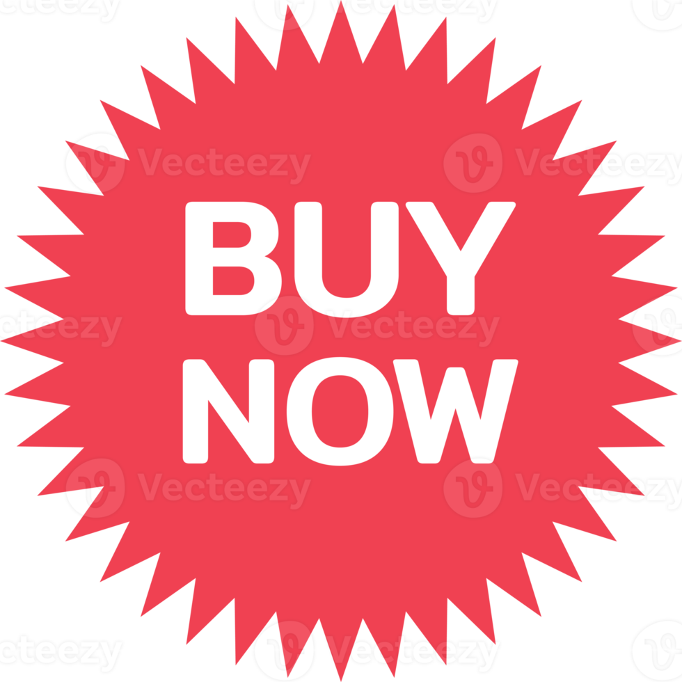 Buy now sticker, and badge with offer and discount. png