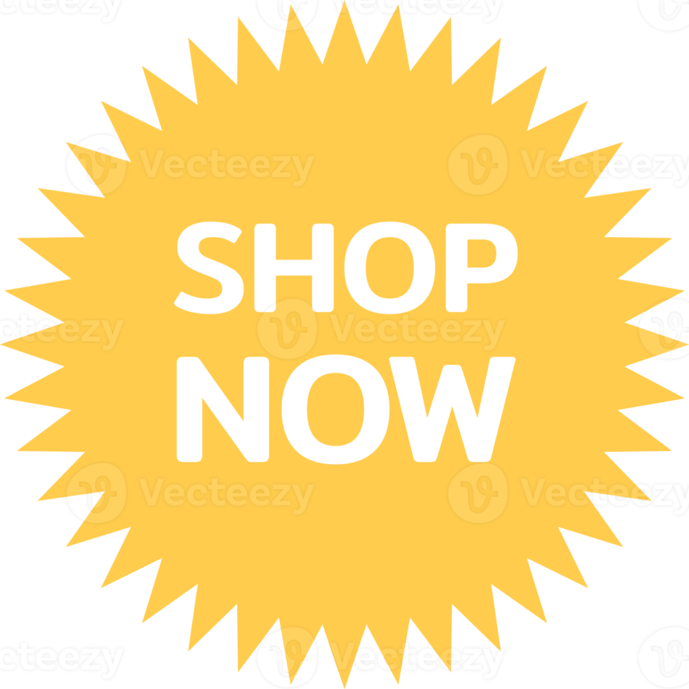 Shop now sticker, and badge with offer and discount. 19901898 PNG