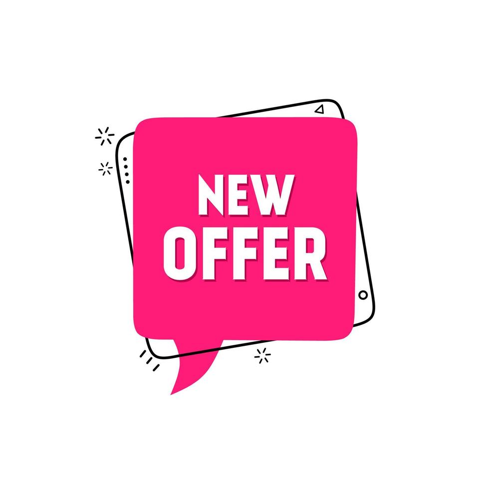 New offer Discount Banner Template Vector Design, Flat label design icon.