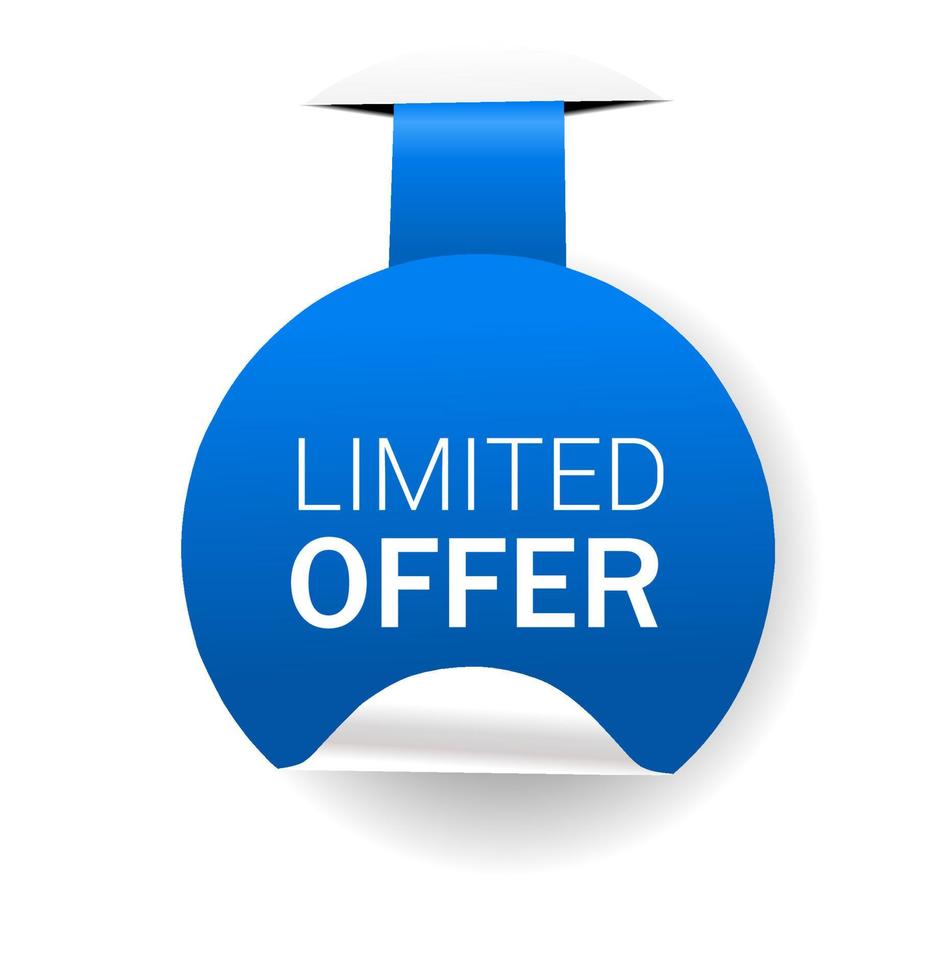 Limited offer ribbon banner. Last offer banner for sale promotion. Sale