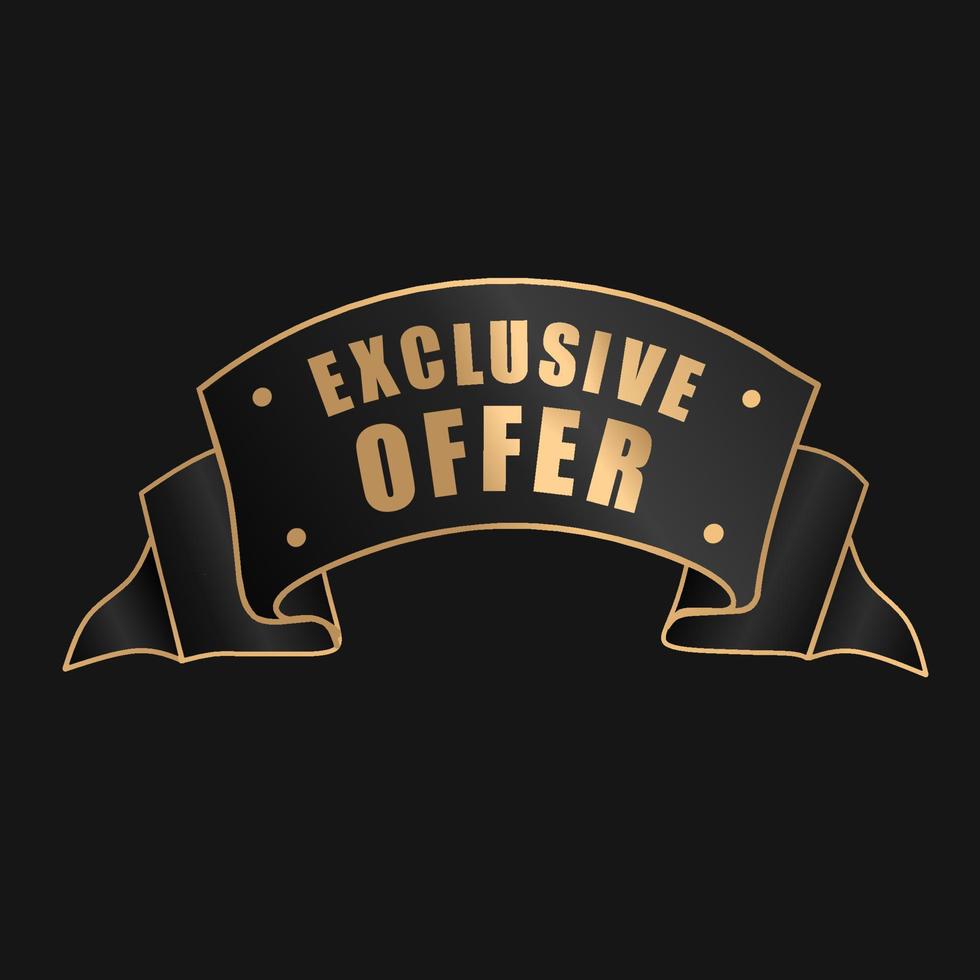 Exclusive offer banner. Sale, special offer concept design. Flat vector. vector