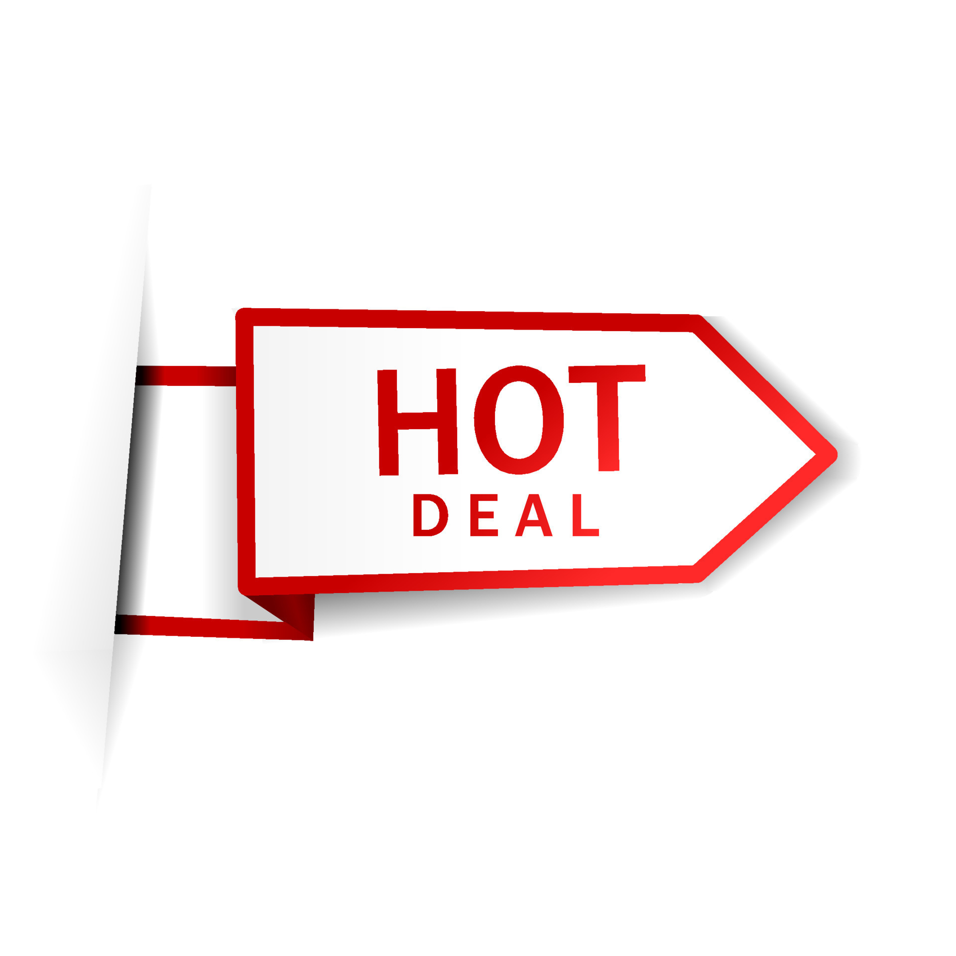 Hot deal banner. Special offer, big sale, discount. Offer badge icon