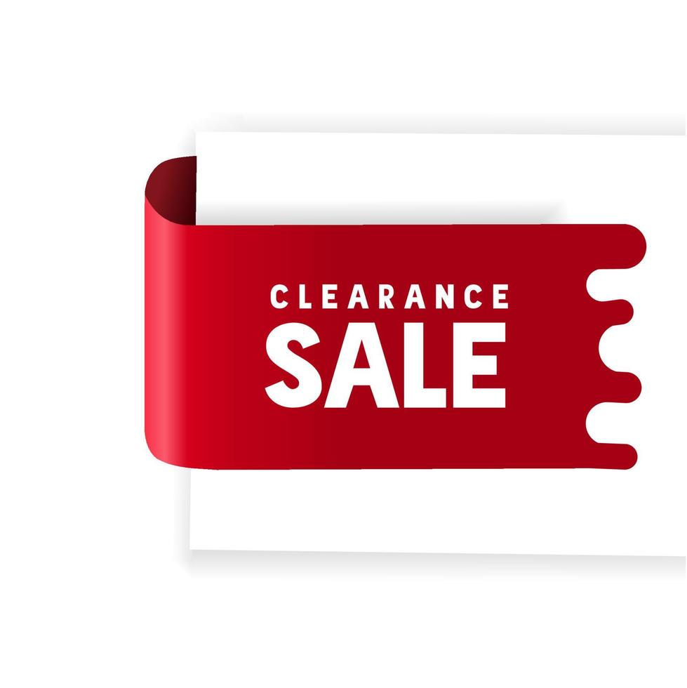 Clearance sale banner design template. Clearance Sale Promotion Label. Modern banner element. Special offer. Flat style vector illustration.