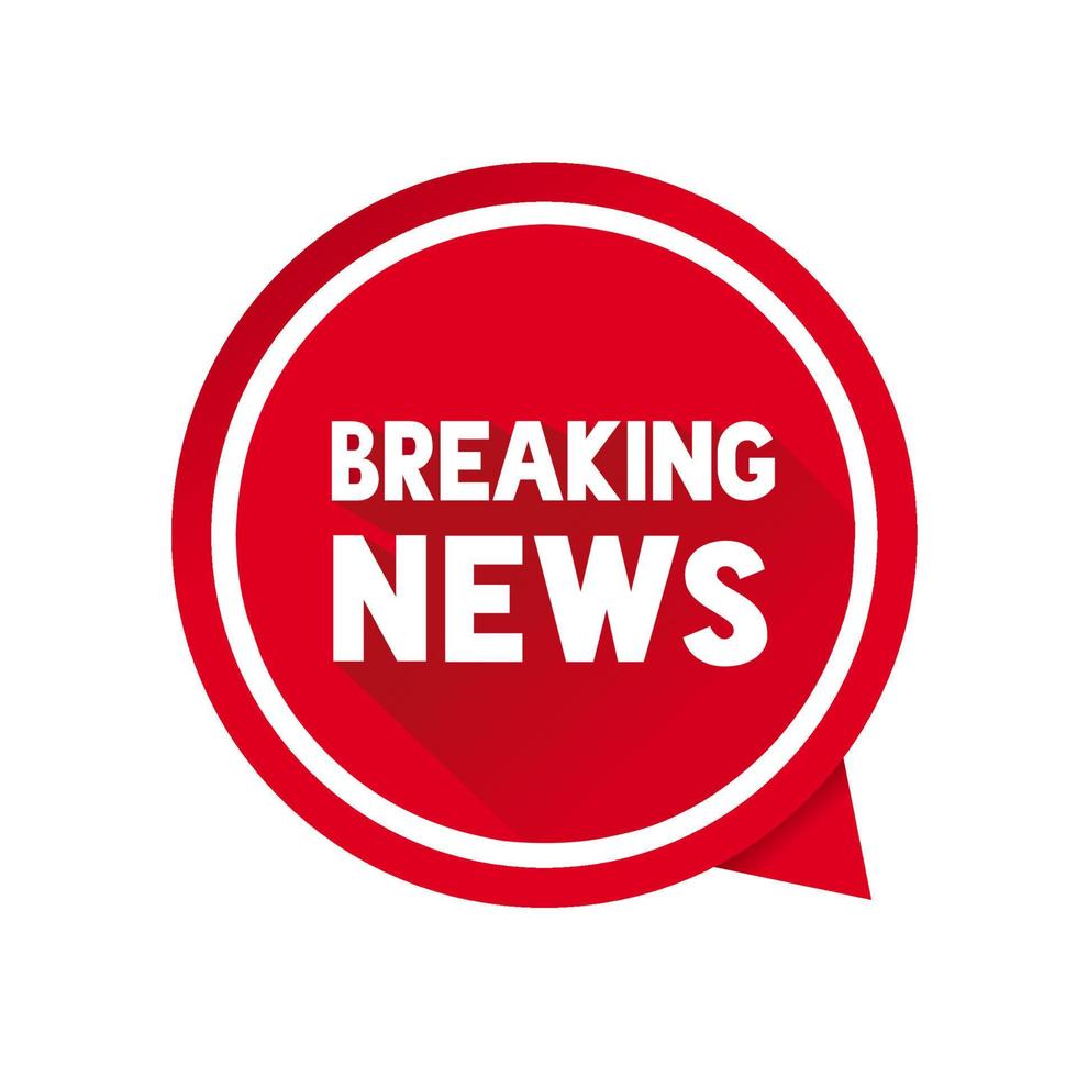 Breaking news media announcement nformation speech bubble icon. Entertaining show with news earth, vector. vector