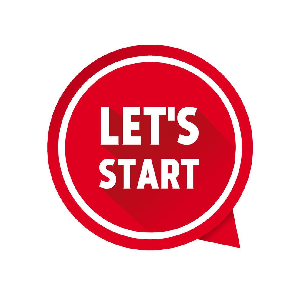Lets Start. Lets Start business Concept. Lets start banner for business, journey. Flat style vector. vector