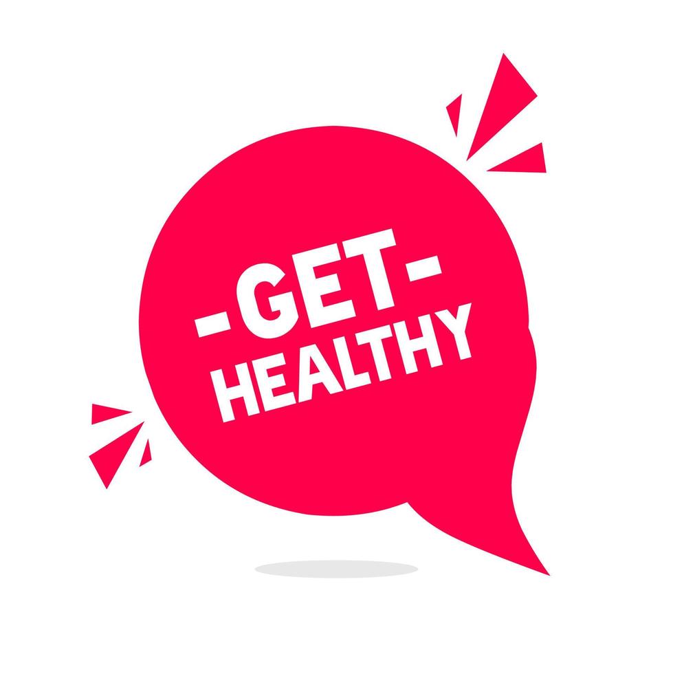 Get healthy word speech bubble icon. health concept, vector. vector