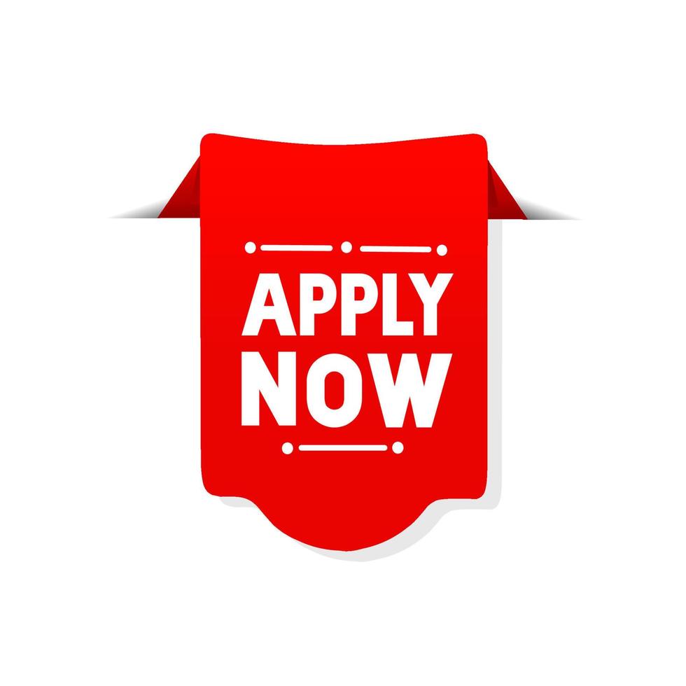 Apply now banner. Web marketing and advertising. Flat vector. vector