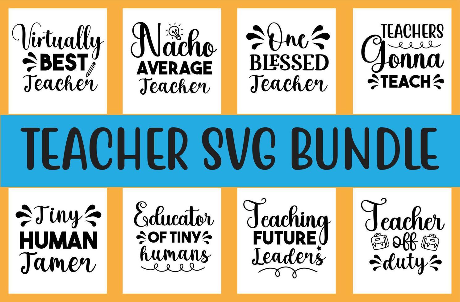 Teacher svg design bundle vector