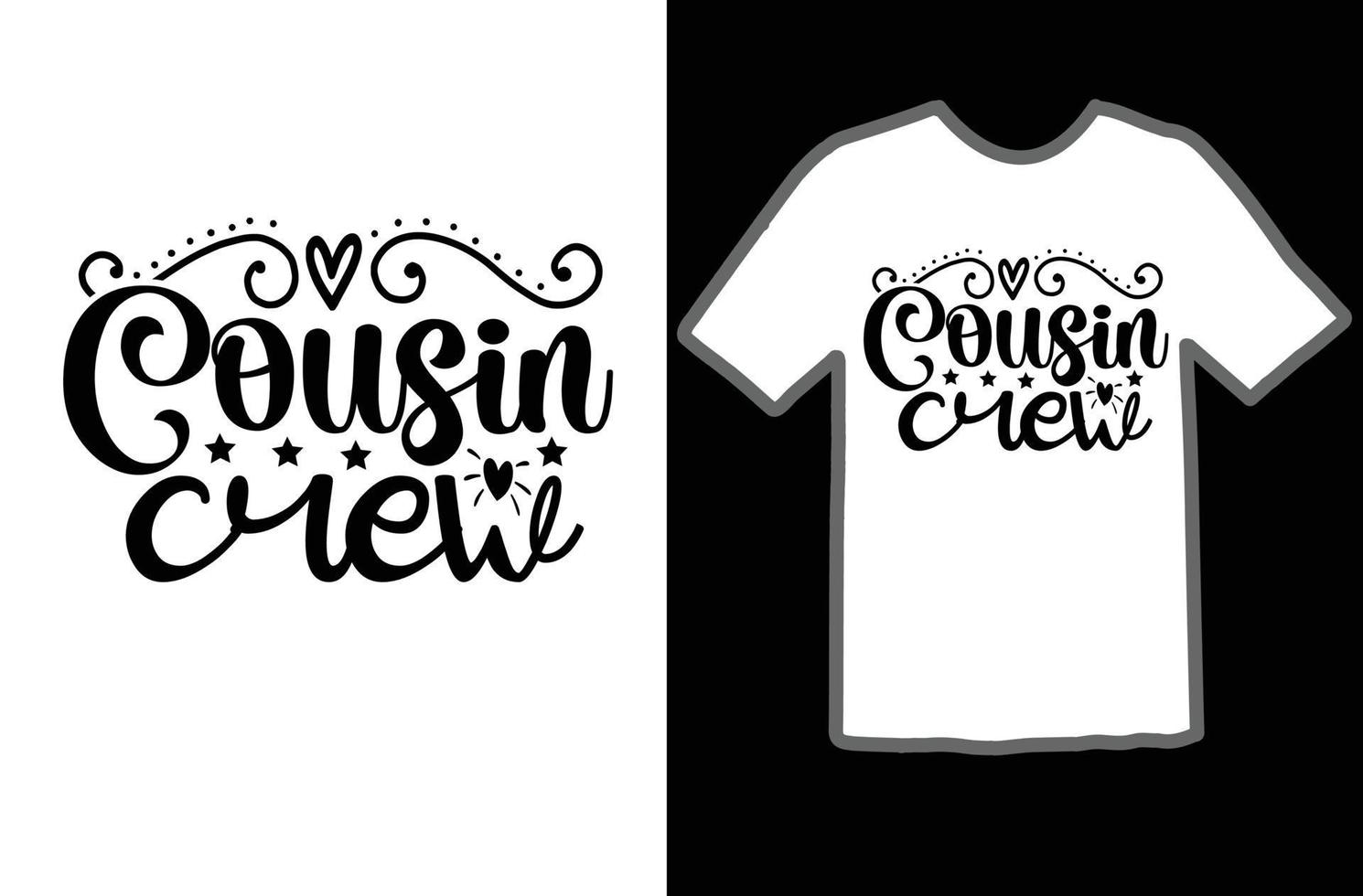 Cousin crew svg t shirt design vector