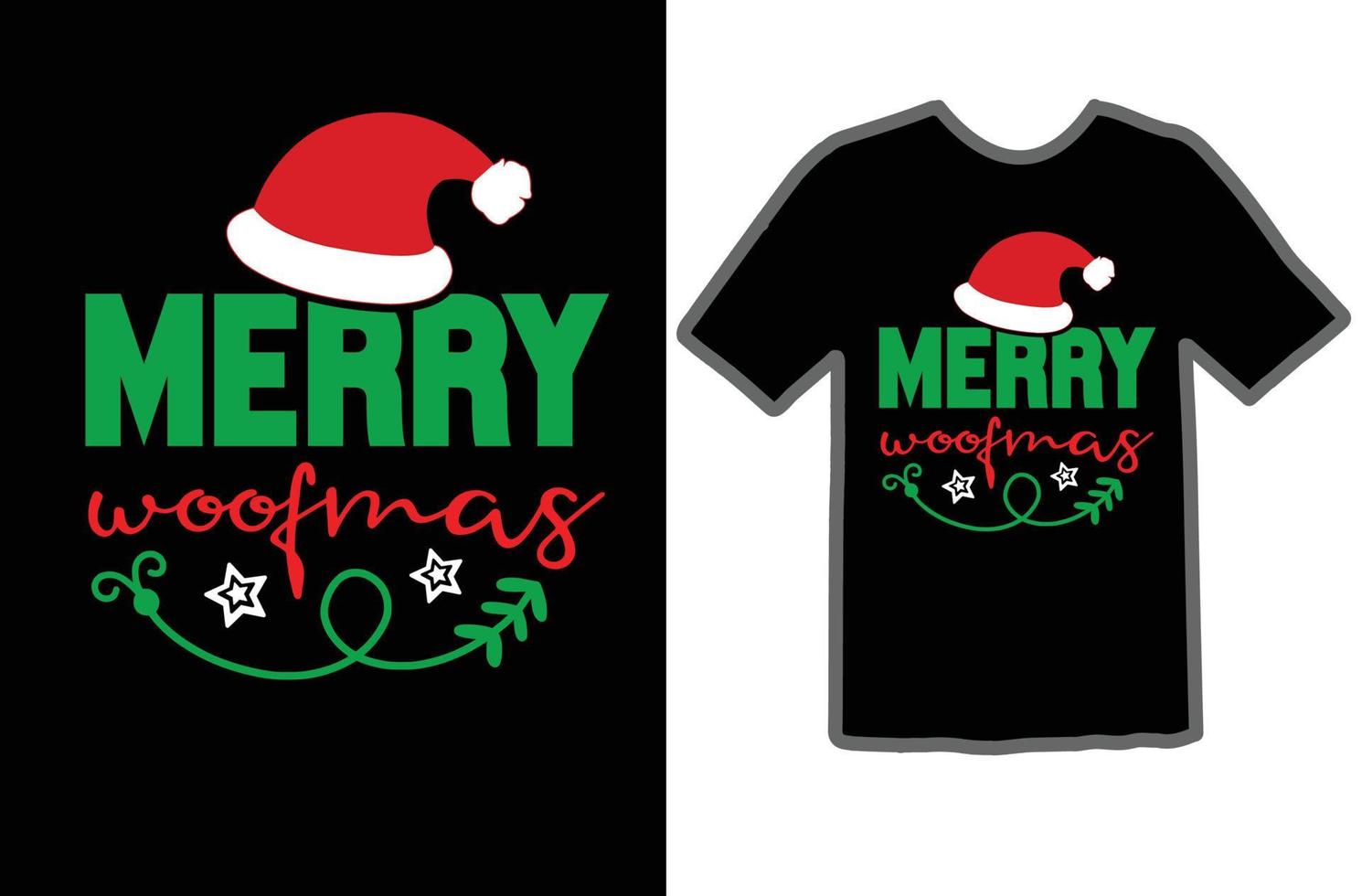 Merry woofmas svg t shirt design vector
