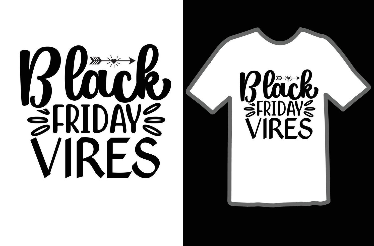 Black friday vires svg t shirt design vector