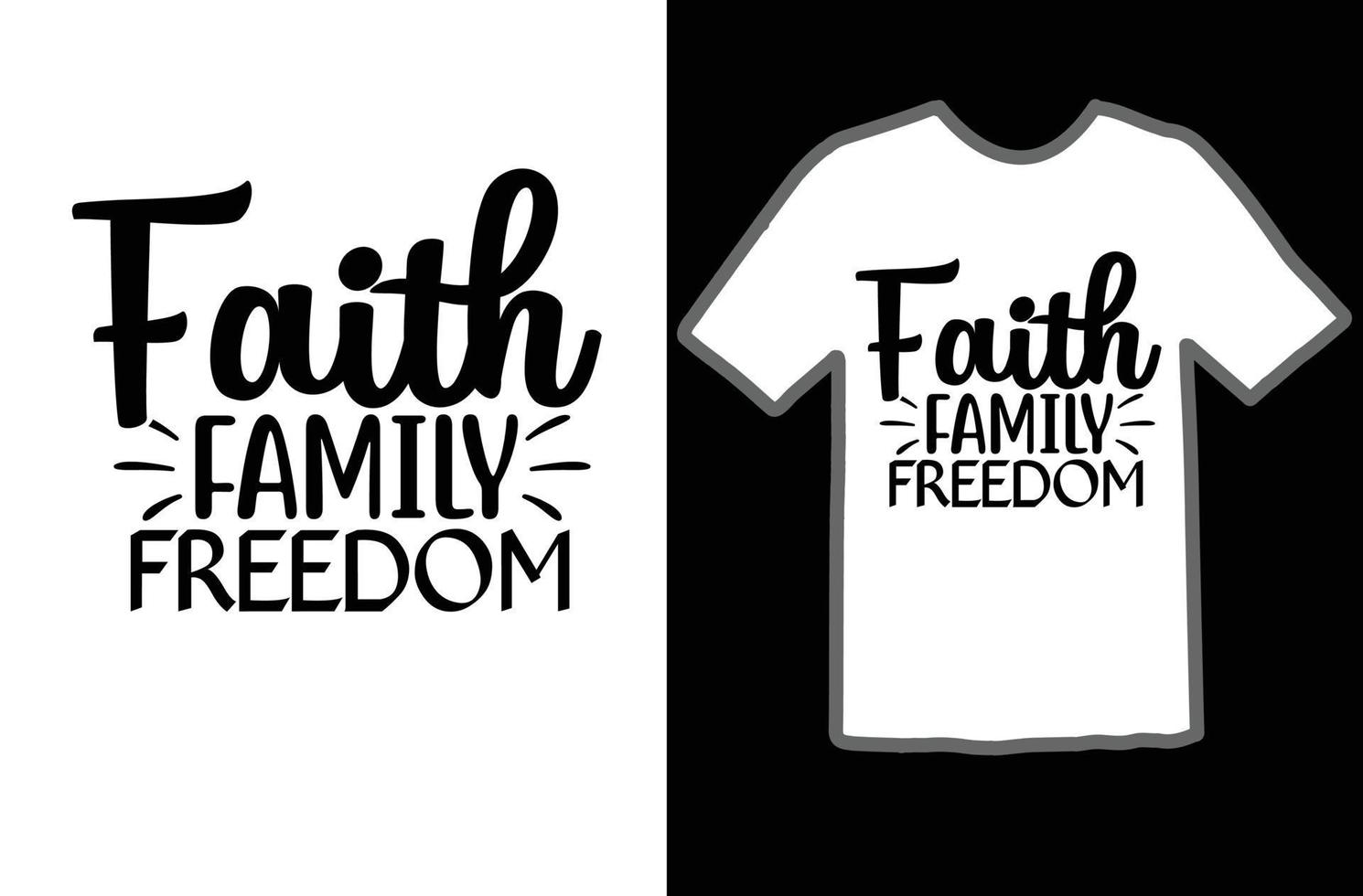 fe familia libertad svg t camisa diseño vector