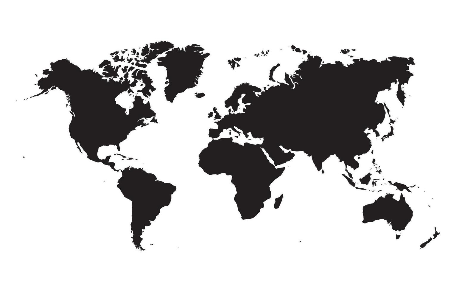 Black and White World Map Background vector