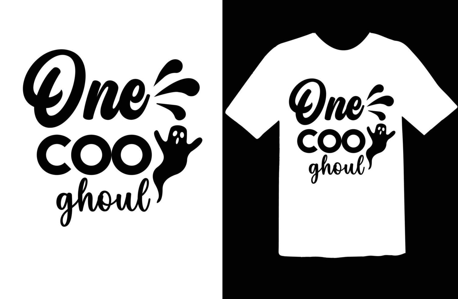 One Coo Ghoul svg t shirt design vector