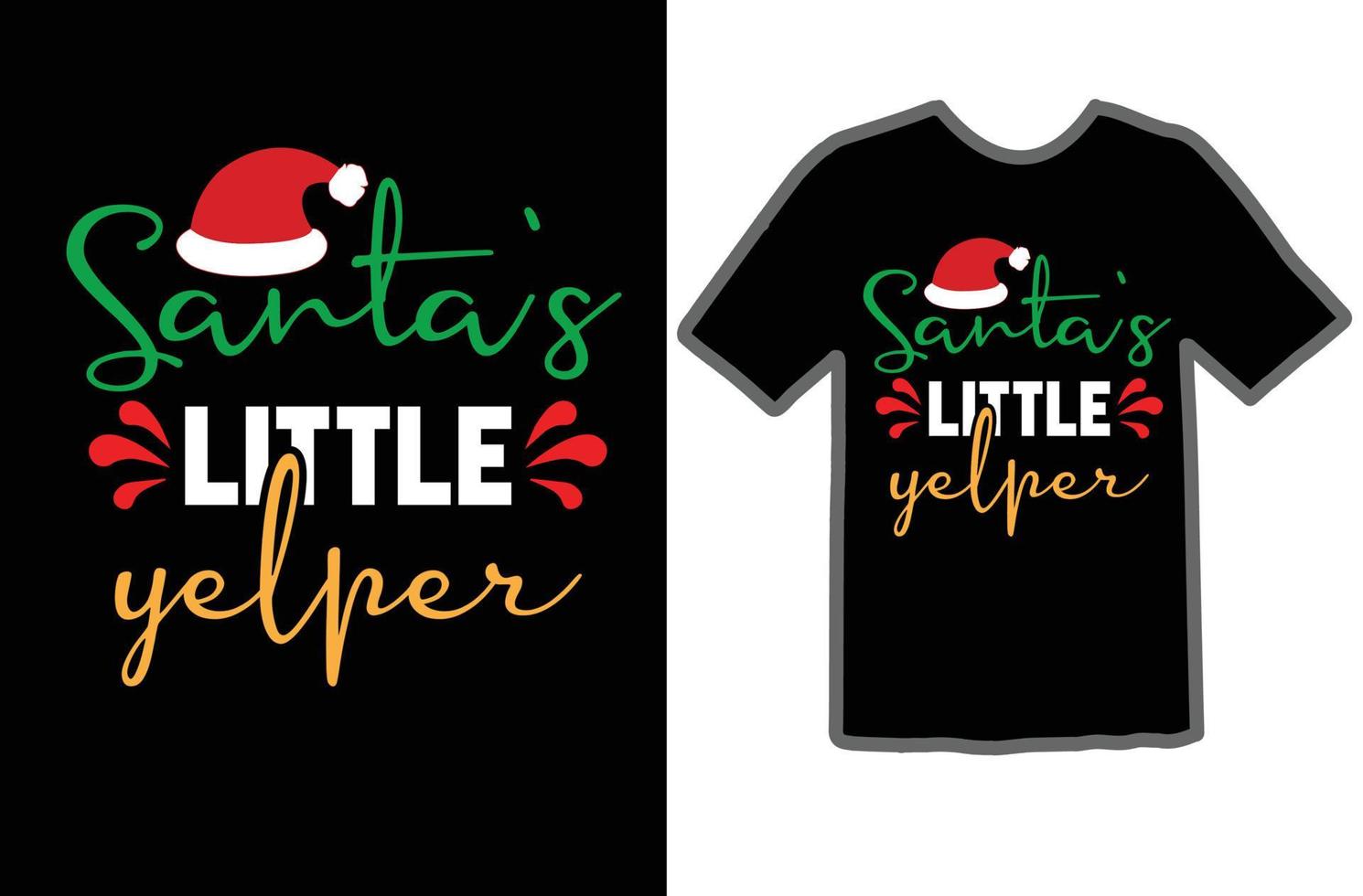 Santa's little yelper svg t shirt design vector