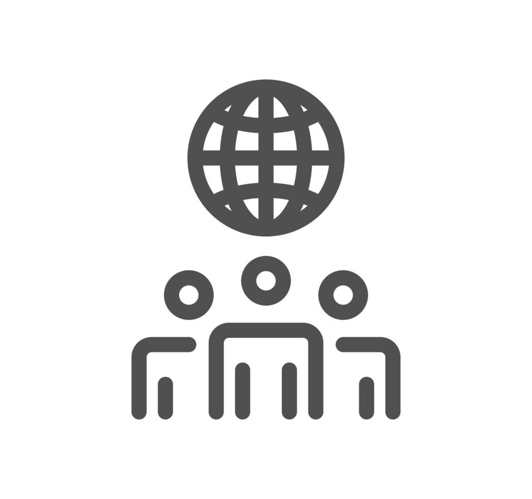 Business people related icon and linear vector. vector