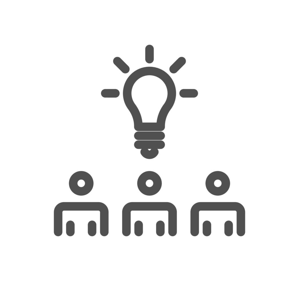 Creative business solutions icon and linear vector. vector