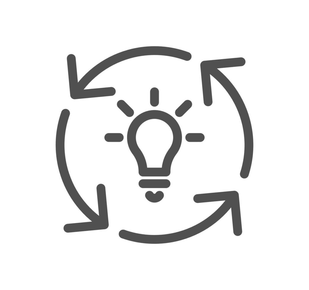 Creative business solutions icon and linear vector. vector