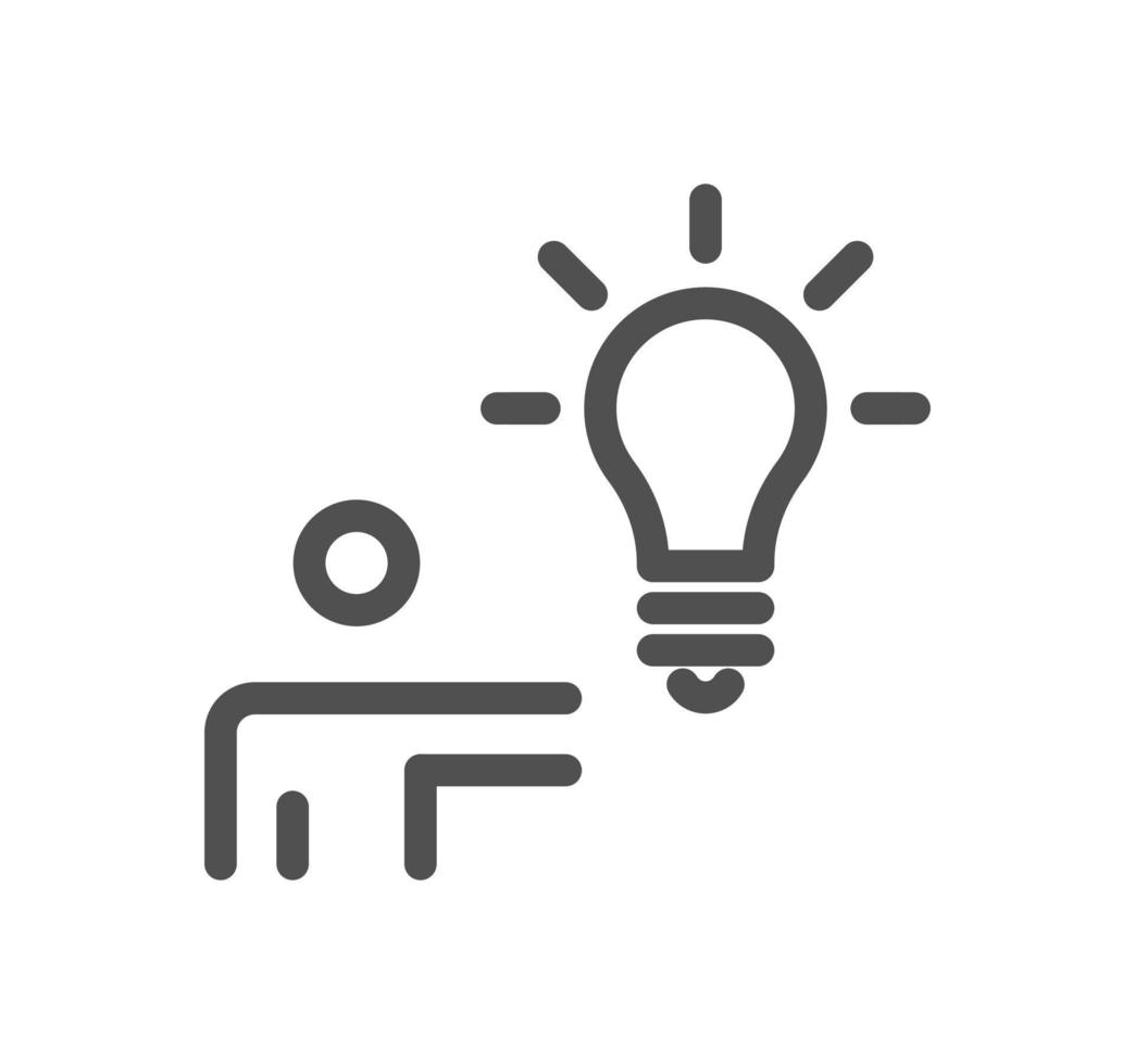 Creative business solutions icon and linear vector. vector