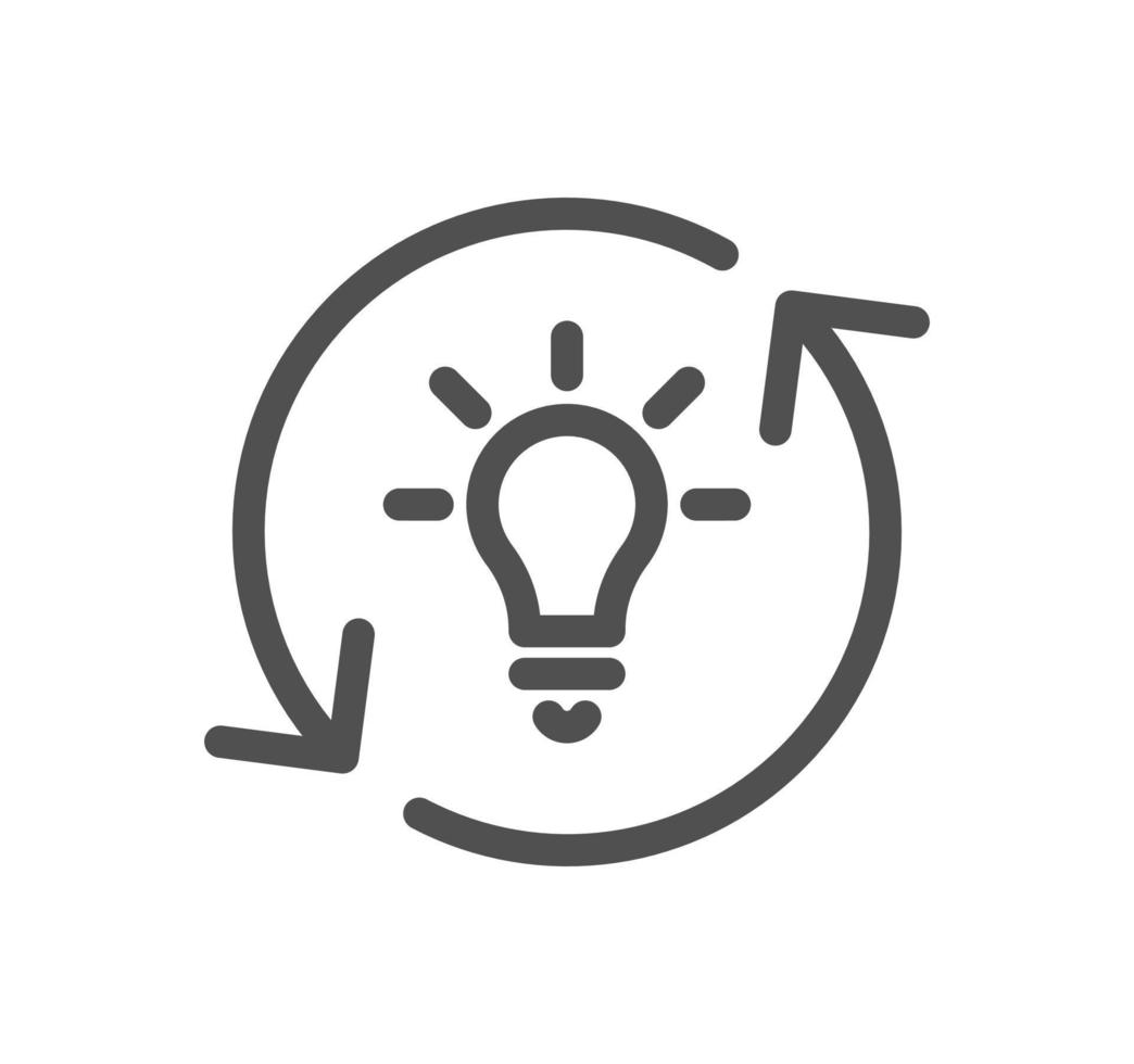 Creative business solutions icon and linear vector. vector