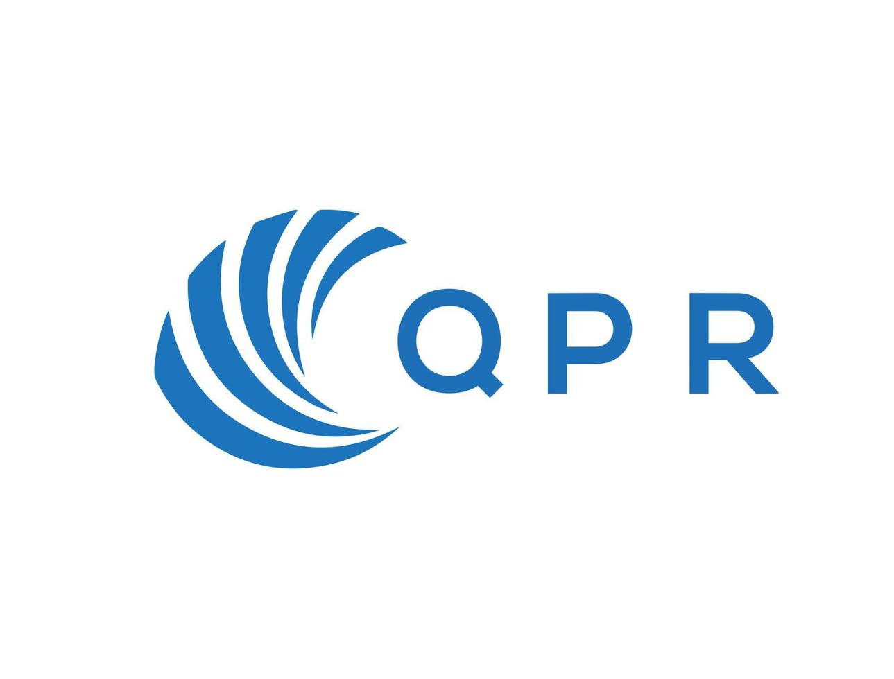 QPR letter logo design on white background. QPR creative circle letter logo concept. QPR letter design. vector