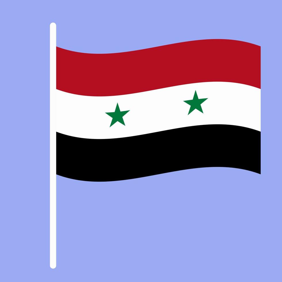 Syrian flag on the sky background. vector