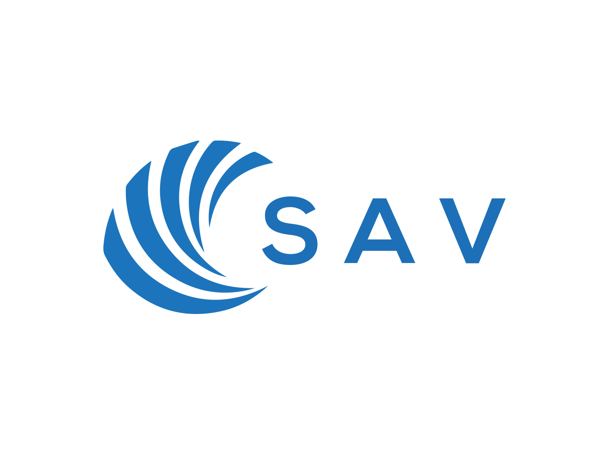 SAV letter logo design on white background. SAV creative circle letter logo concept. SAV letter