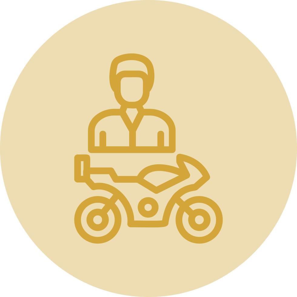 Motorcyclist Vector Icon Design