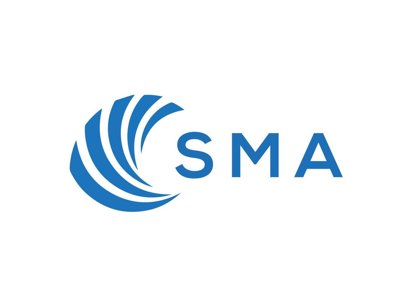 SMA letter logo design on white background. SMA creative circle letter logo concept. SMA letter design. vector