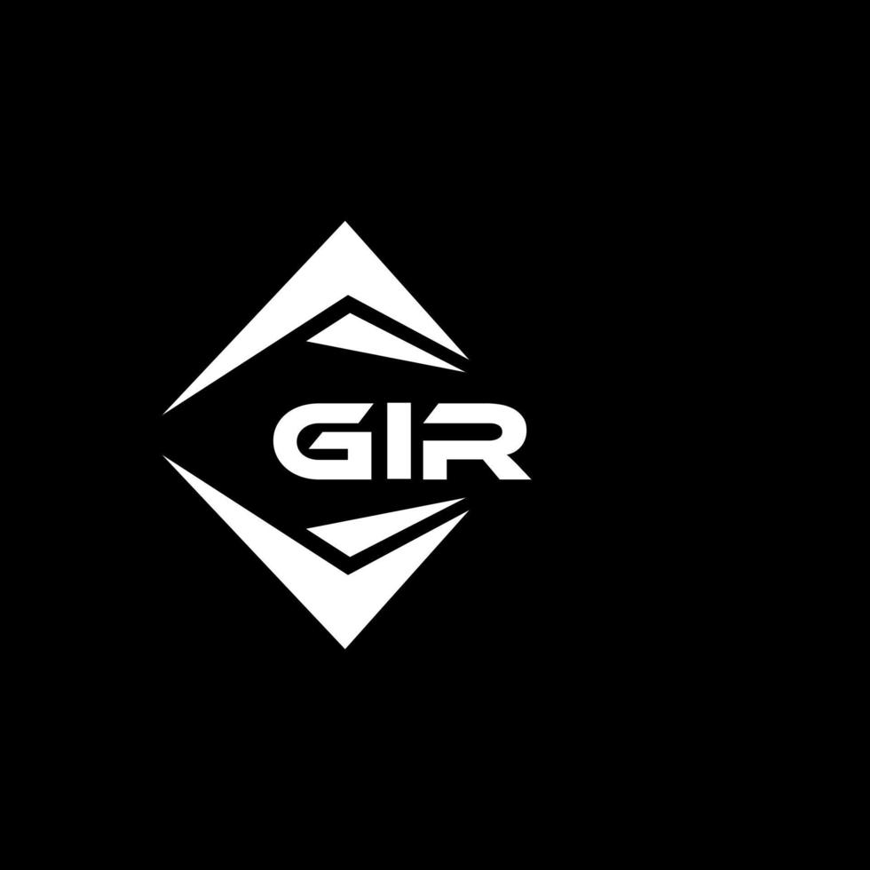 GIR abstract technology logo design on Black background. GIR creative initials letter logo concept. vector