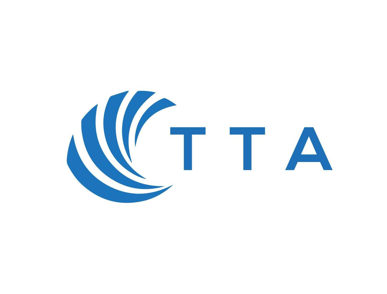 TTA letter logo design on white background. TTA creative circle letter logo concept. TTA letter design. vector