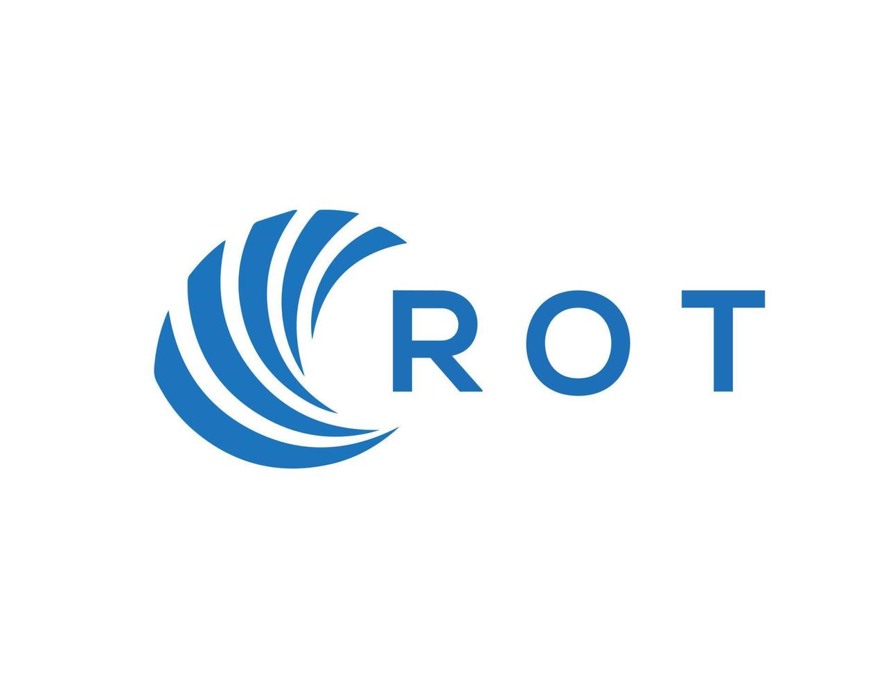 ROT letter logo design on white background. ROT creative circle letter logo concept. ROT letter design. vector