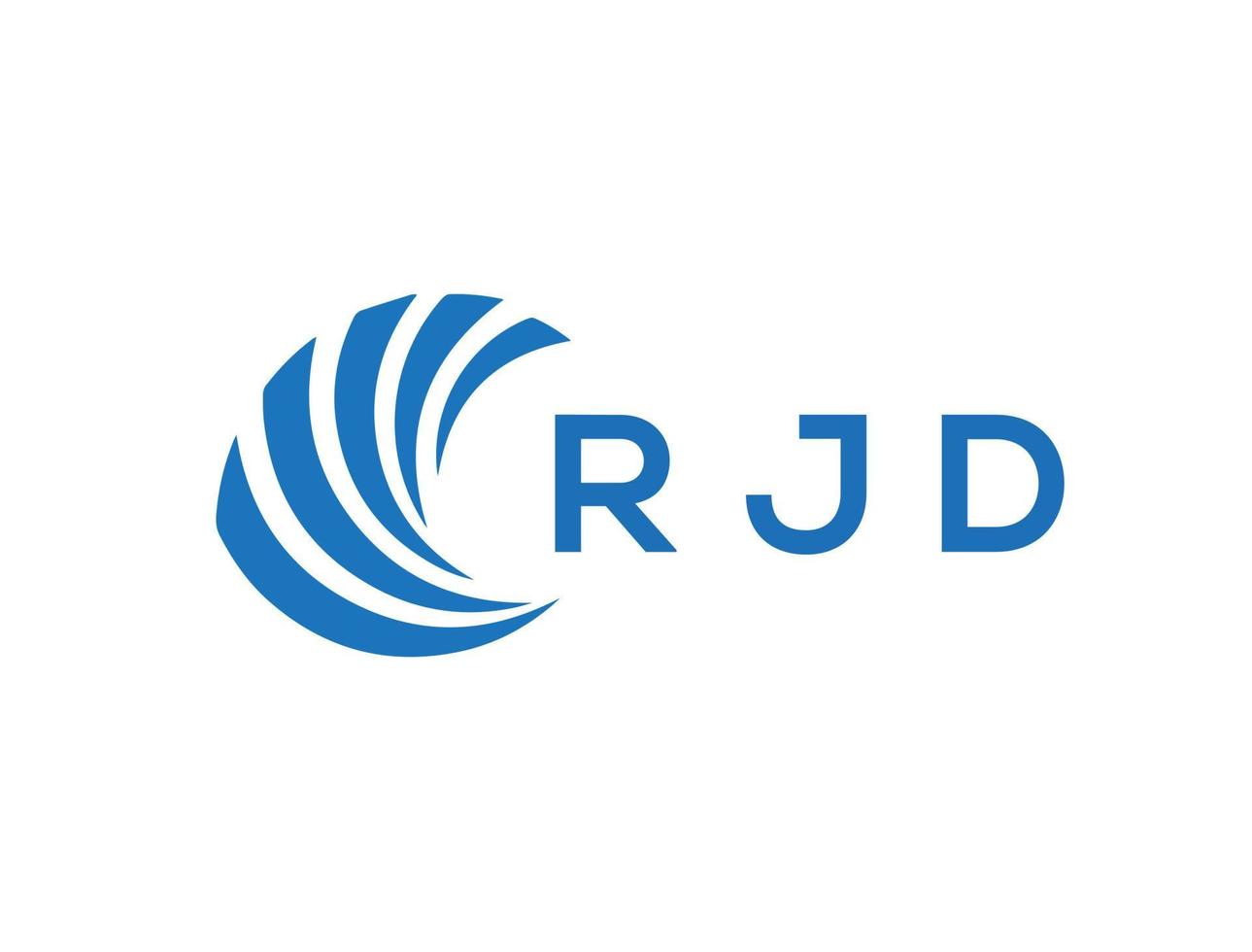 rjd letra logo diseño en blanco antecedentes. rjd creativo circulo letra logo concepto. rjd letra diseño. vector