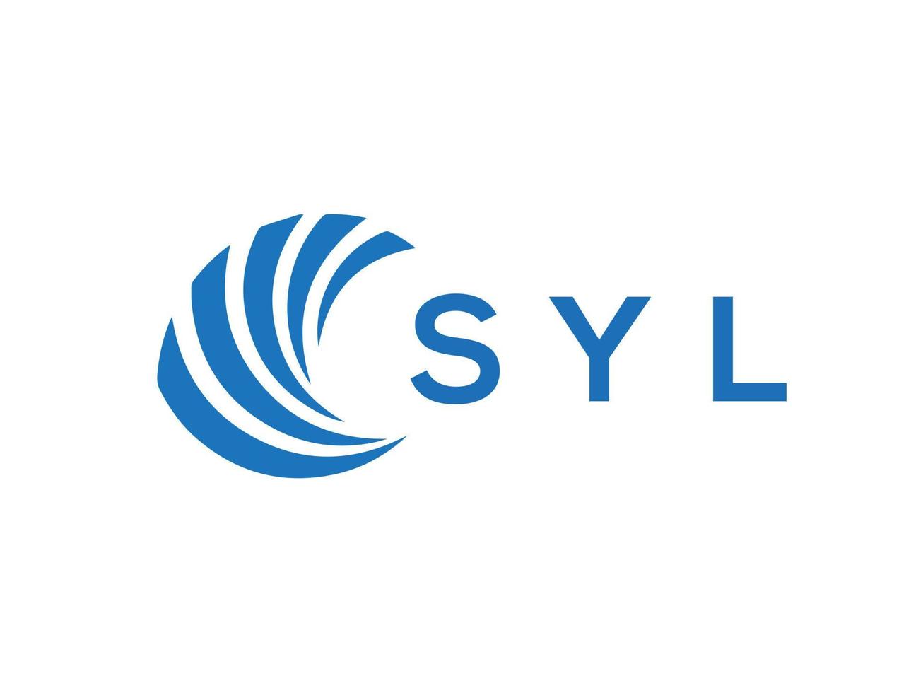 SYL letter logo design on white background. SYL creative circle letter logo concept. SYL letter design. vector