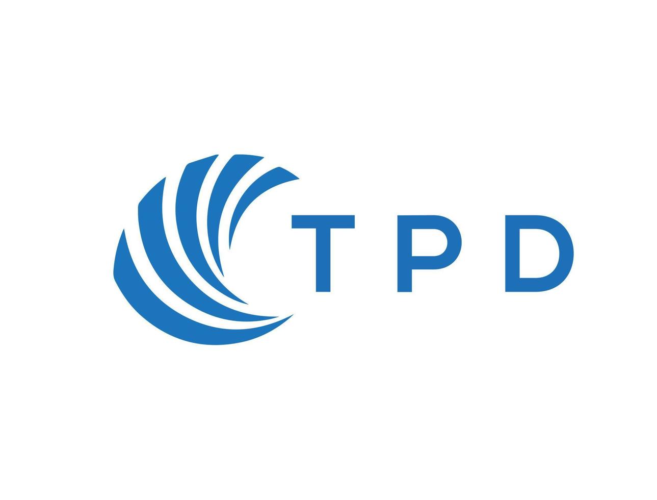 TPD letter logo design on white background. TPD creative circle letter logo concept. TPD letter design. vector
