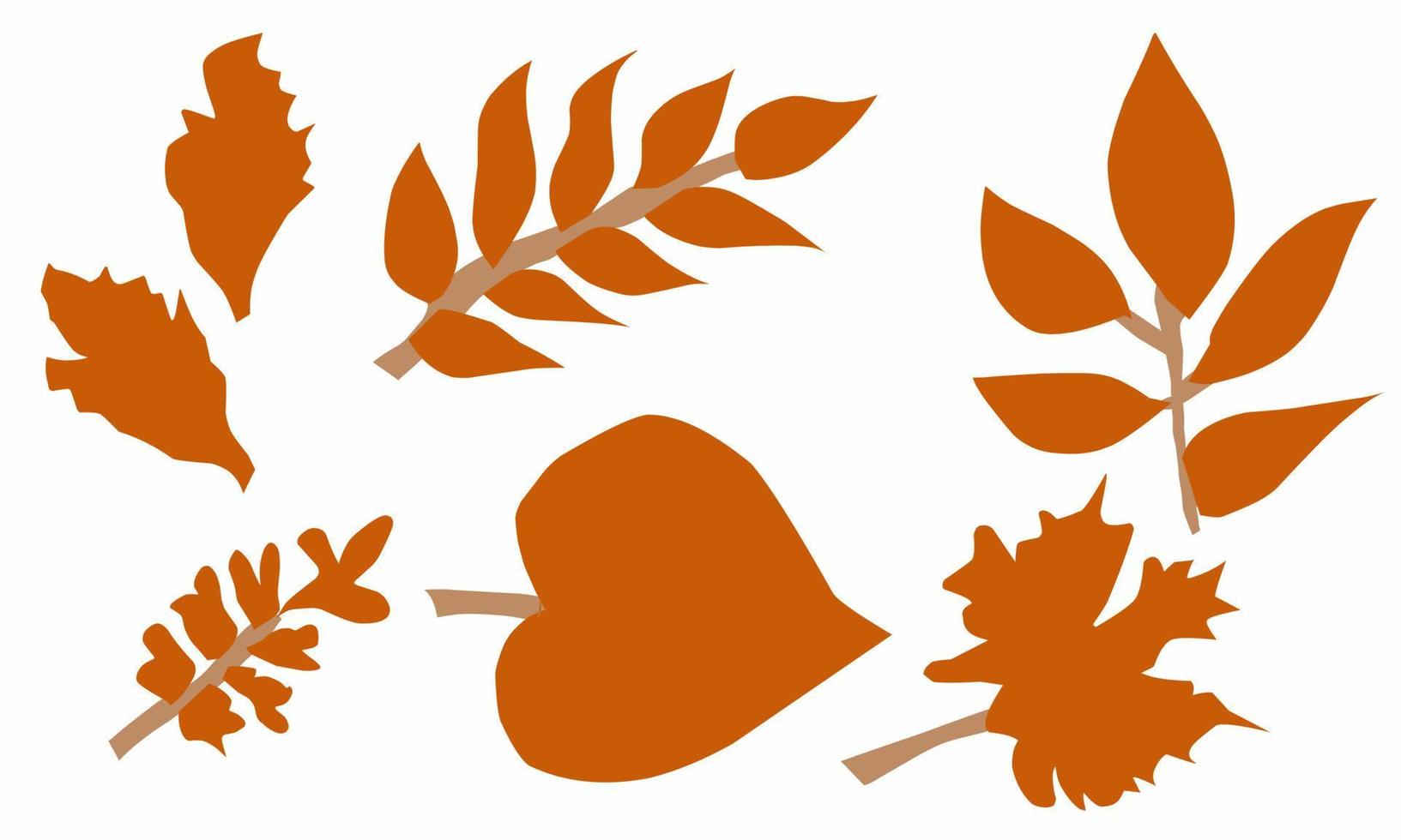 flat lay design. Dry leaf view from above can be used as symbol, icon, background. flatdesign vector