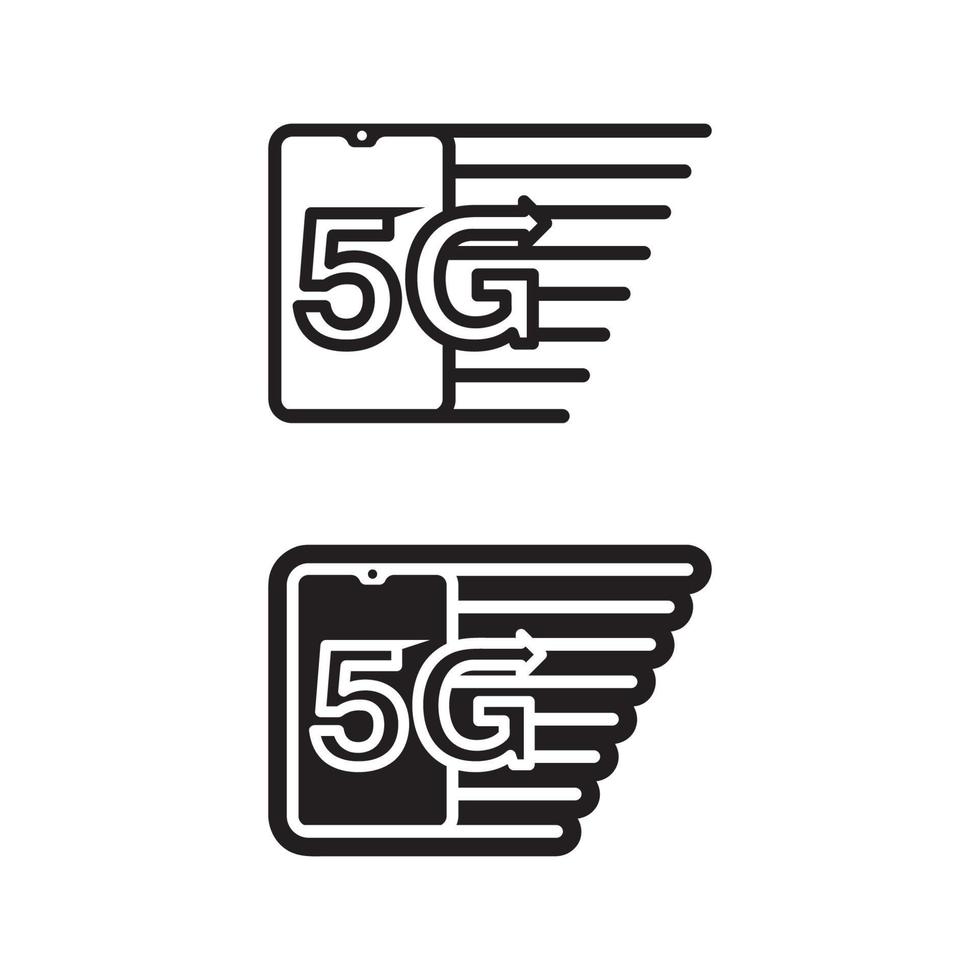 smart phone icon set logo design and vector illustration
