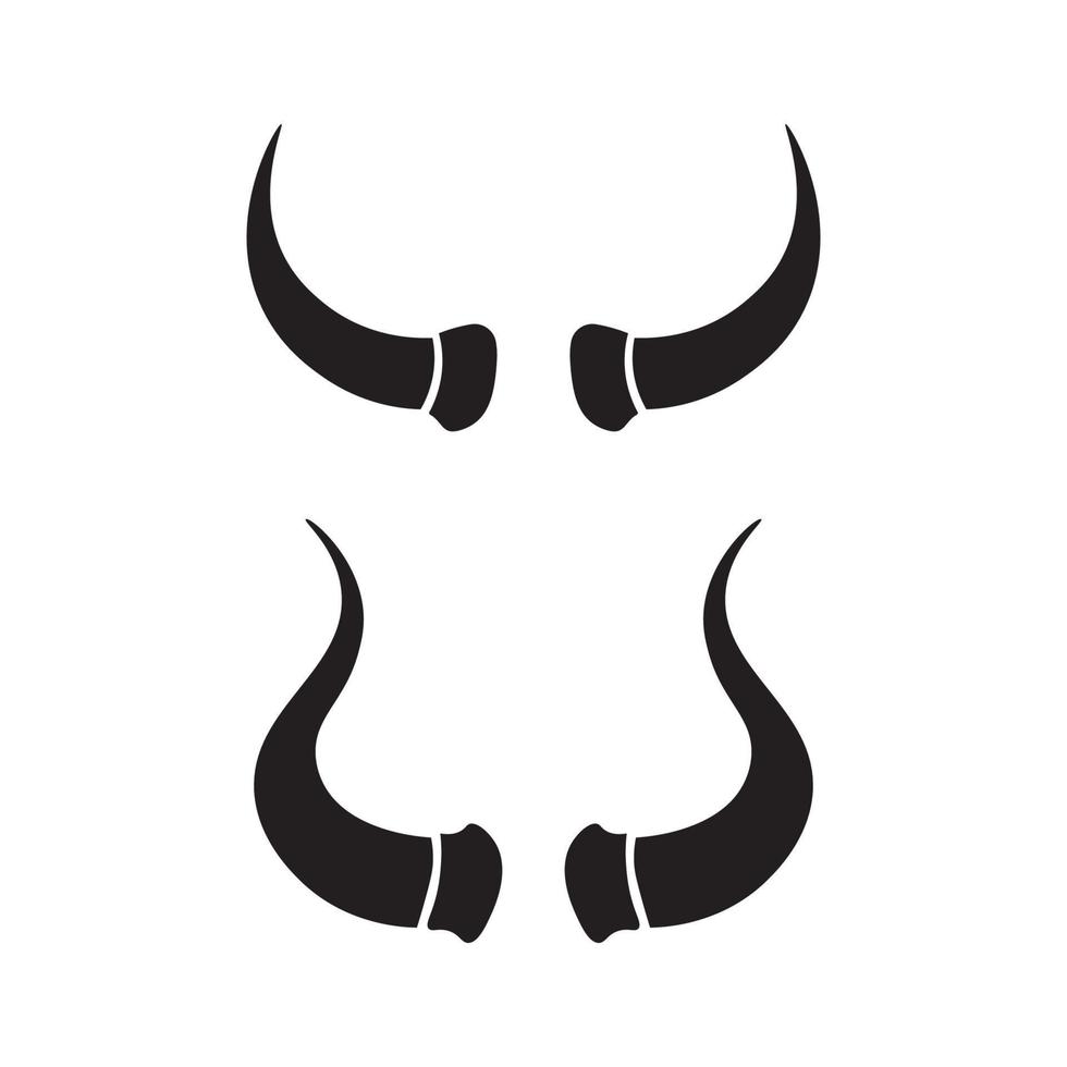 Bull logo and horn symbols cow vector template icons app