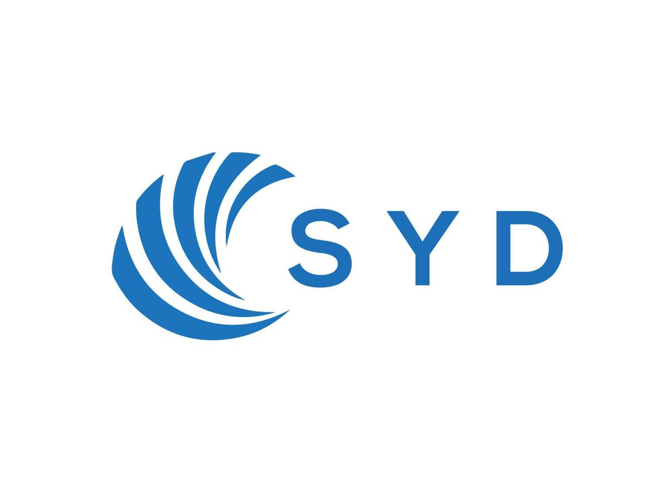SYD letter logo design on white background. SYD creative circle letter logo concept. SYD letter design. vector