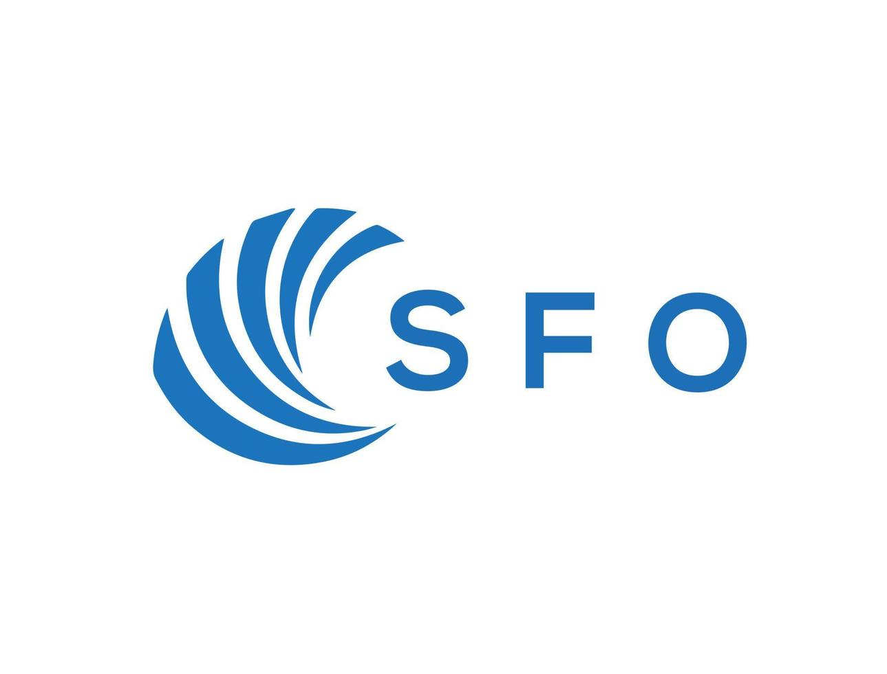 SFO letter logo design on white background. SFO creative circle letter logo concept. SFO letter design. vector